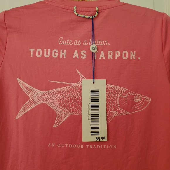 Prodoh Pro Performance Long Sleeve Fishing Tee Tough as Tarpon UPF 50+ - Picture 5 of 6